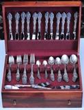 Lot 221: Gorham Sterling Silver Flatware Service
La Scala pattern. service for 12, 105 pieces total BID ON-LINE: www.fairfieldauction.com