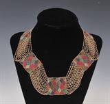 Lot 14: Jugendstil Beaded Necklace, Wiener Werkstatte, attributed to Amalie Szeps1 1/4" x 15" long circa 1910, Vienna, Austria, BID ON-LINE: www.fairfieldauction.com