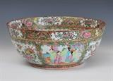 Lot 310: Rose Canton Center Bowl, 13 1/2" diameter
early 20th century,  BID ON-LINE: www.fairfieldauction.com