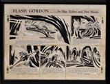 Lot 2: Flash Gordon Original Comic Art, Mac Raboy and Don Moore Sunday strip dated February 15, 1953 King Features Syndicate 17" x 23" overall with presentation in lower right margin from Mac Raboy,  BID ON-LINE: www.fairfieldauction.com