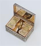 Lot 108: Louis XV Silver Gilt and Enameled Patch Box
Paris, 1762-1768  BID ON-LINE: www.fairfieldauction.com
