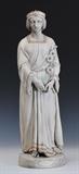 Lot 292: Copeland Tinted Parian Figure, Chastity, 25" high, modeled by J. Durham, circa 1865