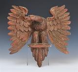 Lot 280: Carved and Giltwood Eagle Cane Rack
18" x 18", circa 1900