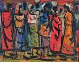 Lot 169: Maurice Van Essche, Women At The Market
8" x 10" oil on panel, signed lower left