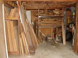 Some of the wood in the garage