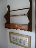 Wood spoon and cup shelf with drawers...sampler