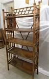 Antique bamboo bookcase. We have 2...both need work.