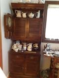One of 2 Matching Cabinets with hutch (top comes off)