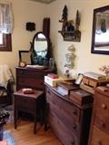 3 Antique dressers and other collectibles