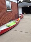 Glasto Craft and Core Craft canoe's in great shape and ready for Spring! That's a Snark Sailboat in background! What fun for your cottage up North!