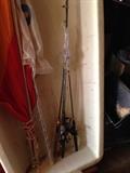 Fishing rods and reels.