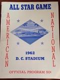 Program from 1962 baseball- All Star Game