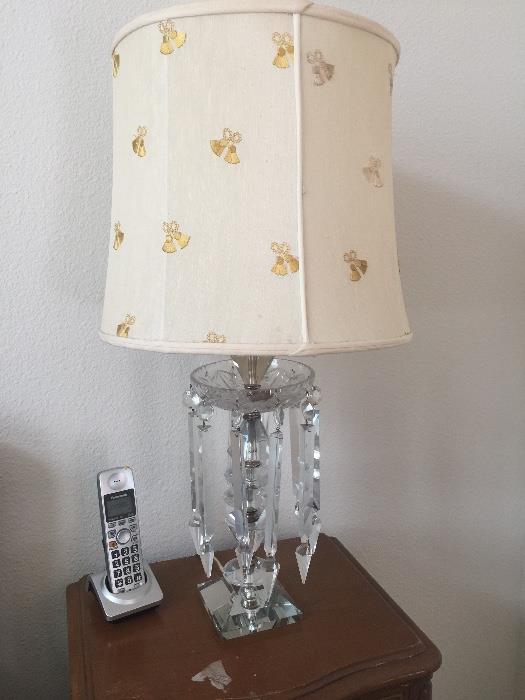 Antique crystal lamp