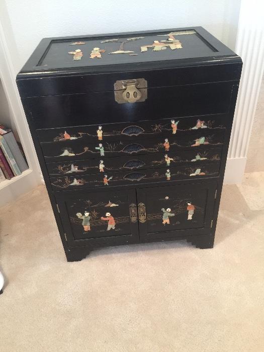 Chinese silverware cabinet with great detail