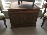 Very nice wicker/wood hope chest