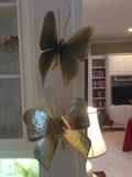 Vintage butterfly metal wall hangings