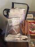 Sewing supplies and notions, needlepoint work