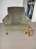 Green velvet chair