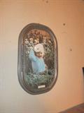 Old bubble glass frame w/photo