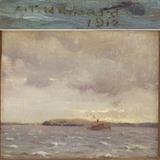 Aldro Thompson Hibbard American Impressionist (1886-1972) Oil on canvas of New England Ocean View