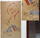 Sidney Smyth (American Cartoonist, 1877-1935) Original Watercolor on Cardboard "From the Gumps" Character Art