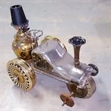 Whimsical Repurposed Art Tractor Driver