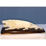 1930s Carved Ivry Lion