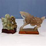 Chinese Jade/ Fluorite Hard Stone Carvings