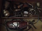 antique bakelite razor, antique lighting parts
