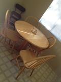 blond wood kitchen table and chairs
