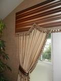 Silk window treatments and cornice board