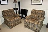 Custom upholstered chairs - matching pair; GREAT condition! Very comfortable!