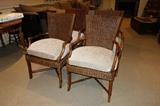 Baker wicker chairs - set of four; GREAT condition!