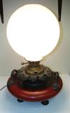 vintage electric tabletop lamp looks like an oil lamp