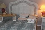 White wicker bedroom set