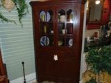 Antique Cherry Corner Cabinet wit 2 Tops