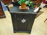 Painted Mahogany Wash Stand , pegged construction,chamfered 
