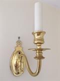 Single brass sconce