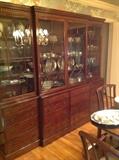 Regency style mahogany breakfront