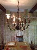 Bronze 8 light chandelier