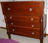 Antique Cherry Empire Dresser W/ Glass Knobs