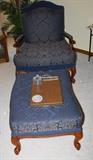 Ethan Allen Oversized Chair & Foot Rest