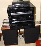 Belair Auto Return Turntable System; Sony Dolby Surround Sound Stereo Receiver; Sony Stereo Cassette Deck Tc-W345; Sony High Density Linear Converter Disc Ex-Change System; Advent Speakers