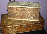 Vintage Folk Art Flemish Art Boxes