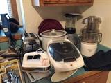 Cuisinart 7 Speed Mixer; B & D Food Processor; Krupp Power Extreme Blender, Food Chopper, Hamilton Beach Toaster & Crock Pot, & Toaster