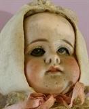 Antique Victorian Doll, Bisque & Kid Leather