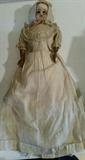 Antique Victorian Doll, Bisque & Kid Leather