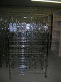 ROLLING CHROME SHOE DSPLAY RACKS