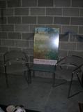 CHROME CHAIRS & TABLE, VAN GOGH PRINT