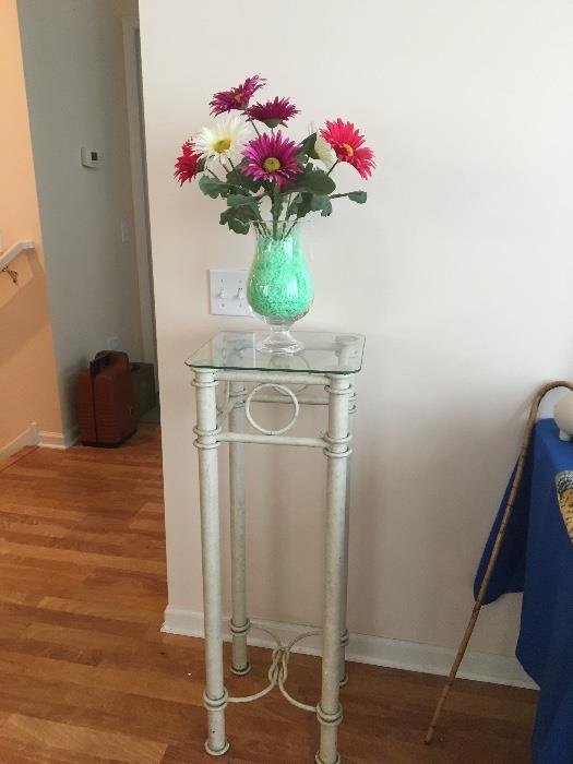 Glass and Iron table stand